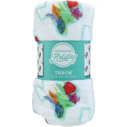 Destination Holiday Floral Texas Throw Blanket