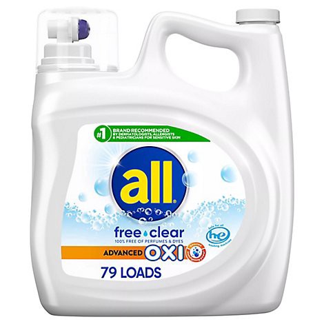 slide 1 of 1, All Free Clear Oxi Liquid Laundry Detergent - 141 Fl. Oz., 141 fl oz