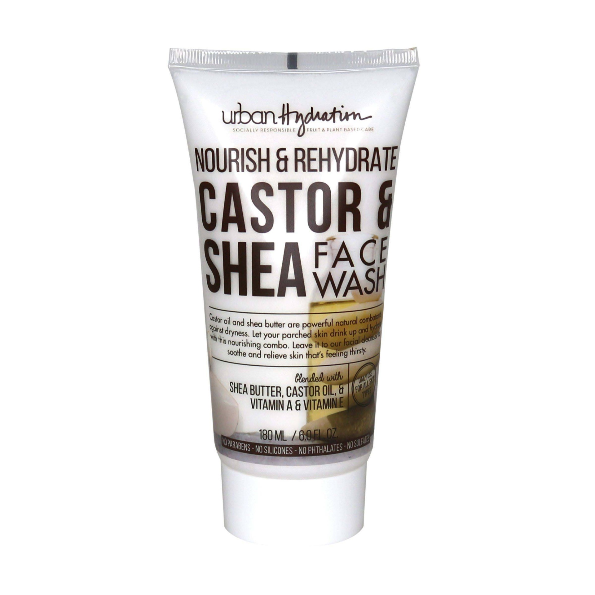 slide 1 of 4, Urban Hydration Nourish & Rehydrate Castor Oil & Shea Face Wash, 6 fl oz