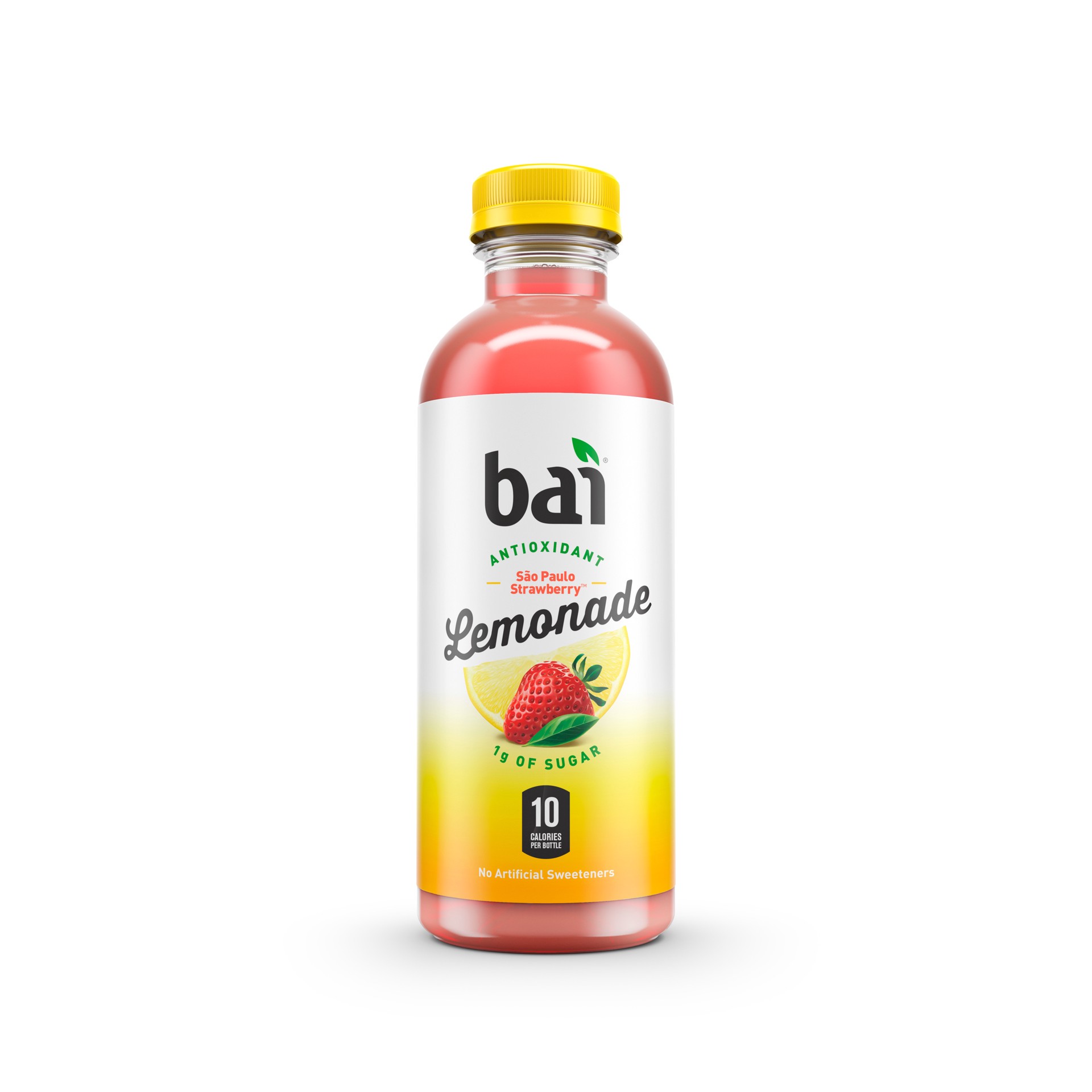 slide 1 of 5, Bai Flavored Water, São Paulo Strawberry Lemonade, Antioxidant Infused Drinks, 18 Fluid Ounce Bottle, 18 fl oz
