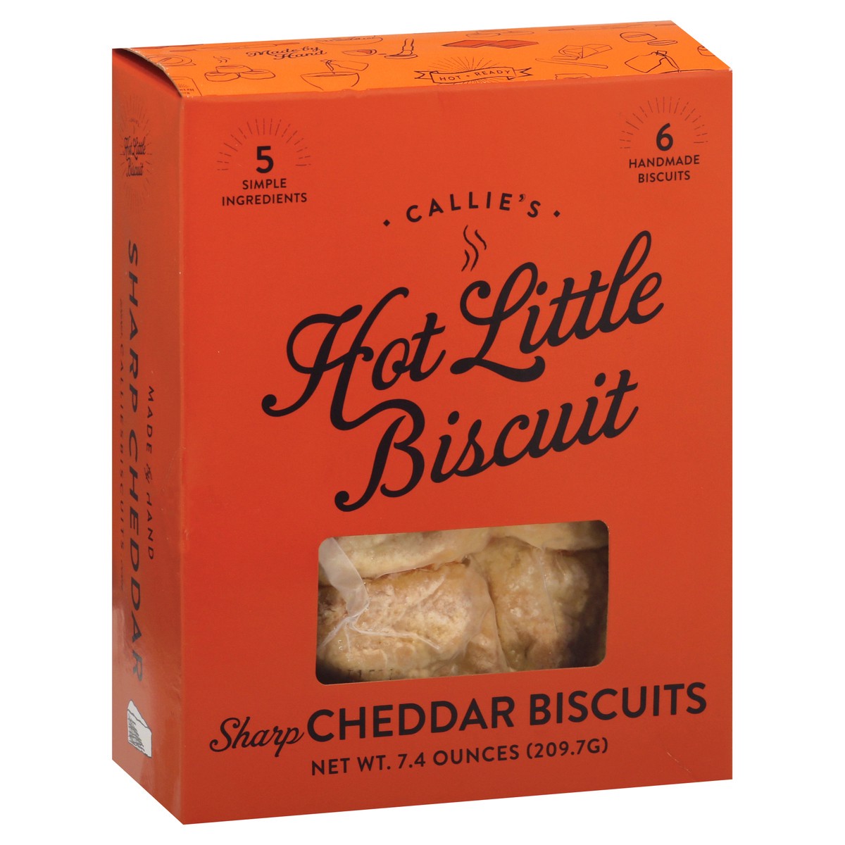 slide 3 of 9, Callie's Hot Little Sharp Cheddar Biscuit 6 ea, 7.4 oz