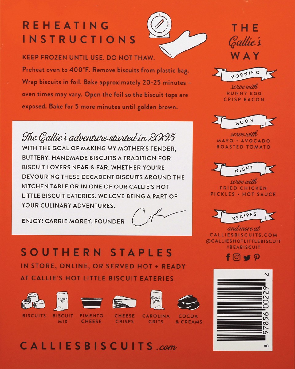 slide 9 of 9, Callie's Hot Little Sharp Cheddar Biscuit 6 ea, 7.4 oz