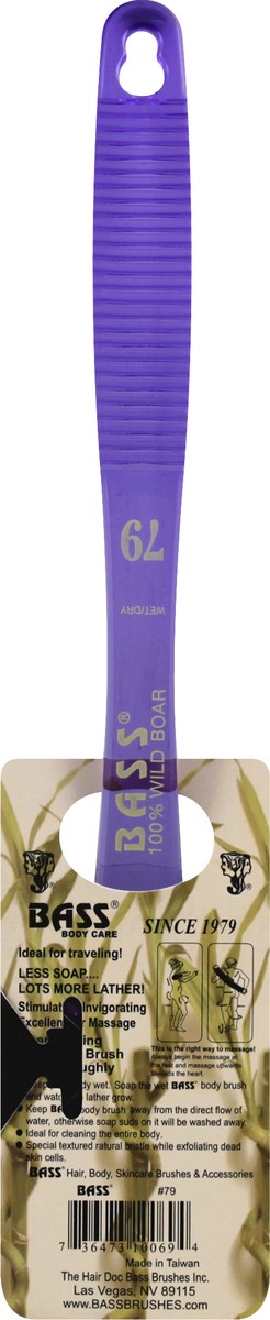 slide 3 of 6, Bass Brushes Bass Body Care Bass Brush, Acrylic Wild Boar, 1 ct