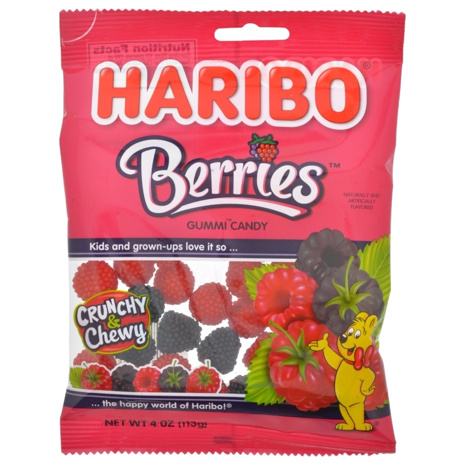 slide 1 of 1, Haribo Berries - 4oz, 4 oz