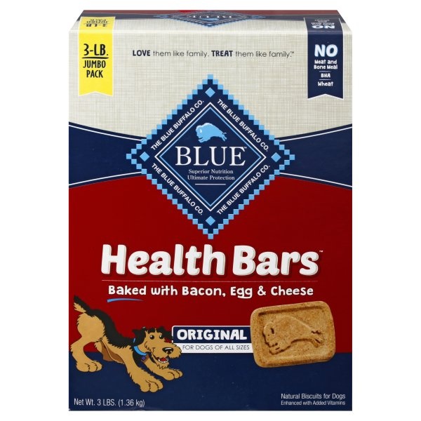 slide 1 of 1, Blue Buffalo Health Bars - Bacon Egg & Cheese, 3 lb