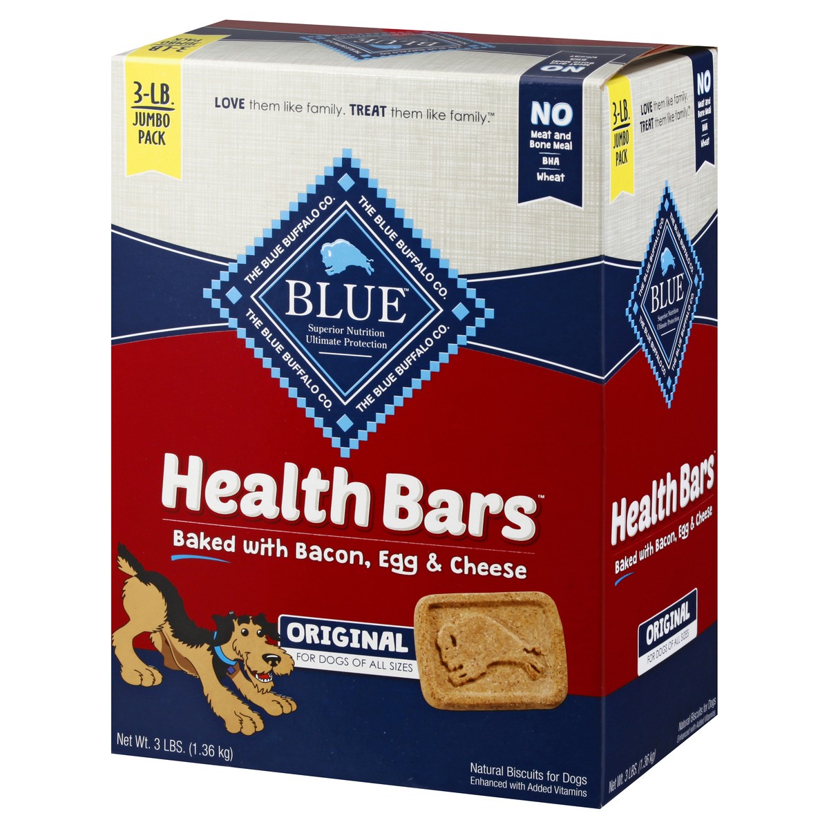 slide 4 of 13, Blue Buffalo Blue Health Bars Natural Jumbo Pack Original Biscuits for Dogs 3 lb, 3 lb