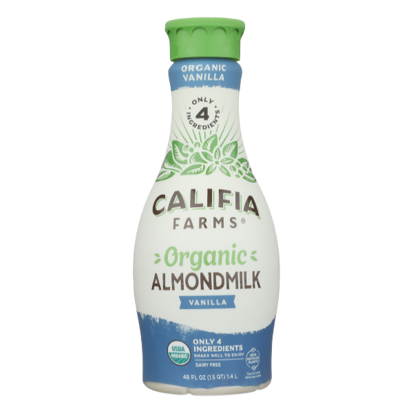 slide 1 of 6, Califia Farms Organic Vanilla Almond Milk 48 Fz - 48 FZ, 48 fl oz