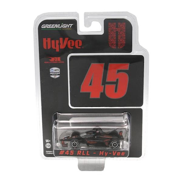 slide 1 of 1, Ntt Indycar Series 2022 Race Car 1:64 #45 Jack Harvey Hy-Vee Black, 1 ct