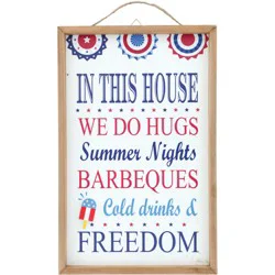 Destination Holiday In This House Patriotic Wall Sign