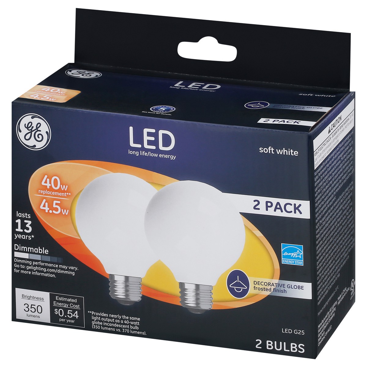 slide 4 of 11, GE LED Soft White 2 Pack Bulbs 2 ea, 2 ct