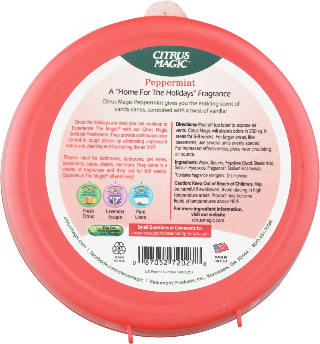 slide 5 of 9, Citrus Magic Peppermint Solid Air Freshener 7 oz, 7 oz