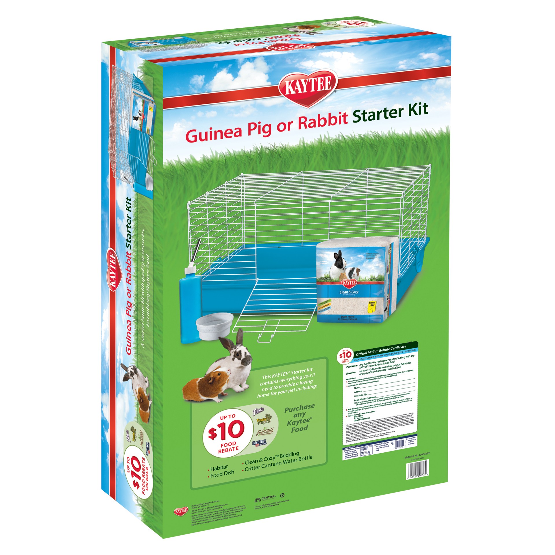 slide 8 of 10, Kaytee Hard Goods Kaytee My First Home Guinea Pig or Rabbit Starter Kit 30" x 18" x 16.5", 1 ct