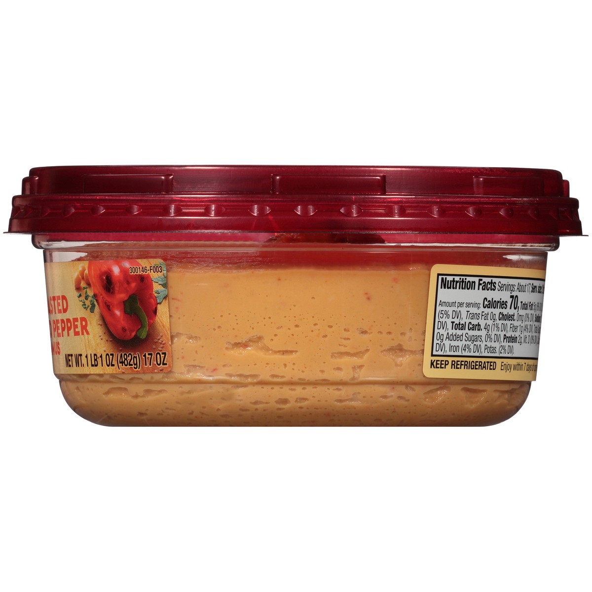 slide 9 of 12, Sabra Roasted Red Pepper Hummus, Family Size, 17 oz, 17 oz
