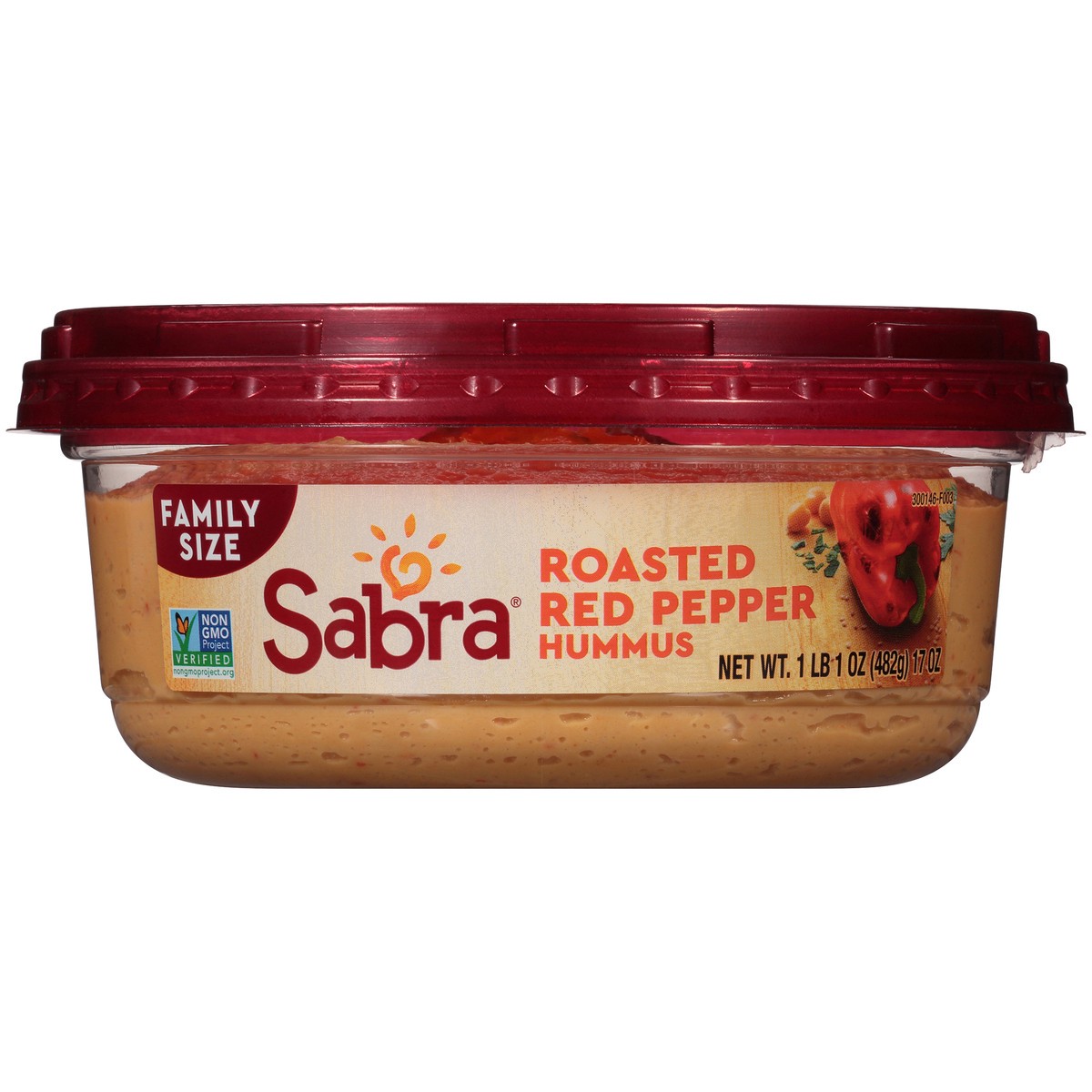 slide 7 of 12, Sabra Roasted Red Pepper Hummus, Family Size, 17 oz, 17 oz