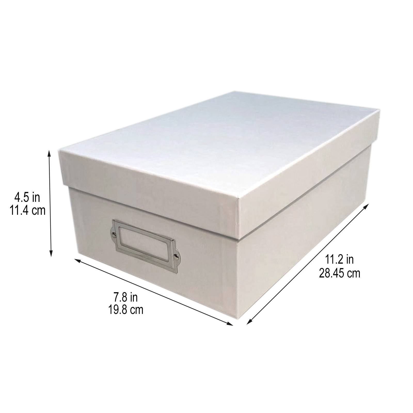 slide 2 of 8, White Memory Box By Simply Tidy, 11.2 in x 4.5 in x 7.8 in