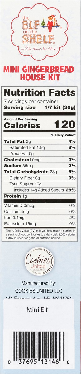 slide 8 of 9, Cookies United Mini Elf on The Shelf Gingerbread House Kit, 1 ct