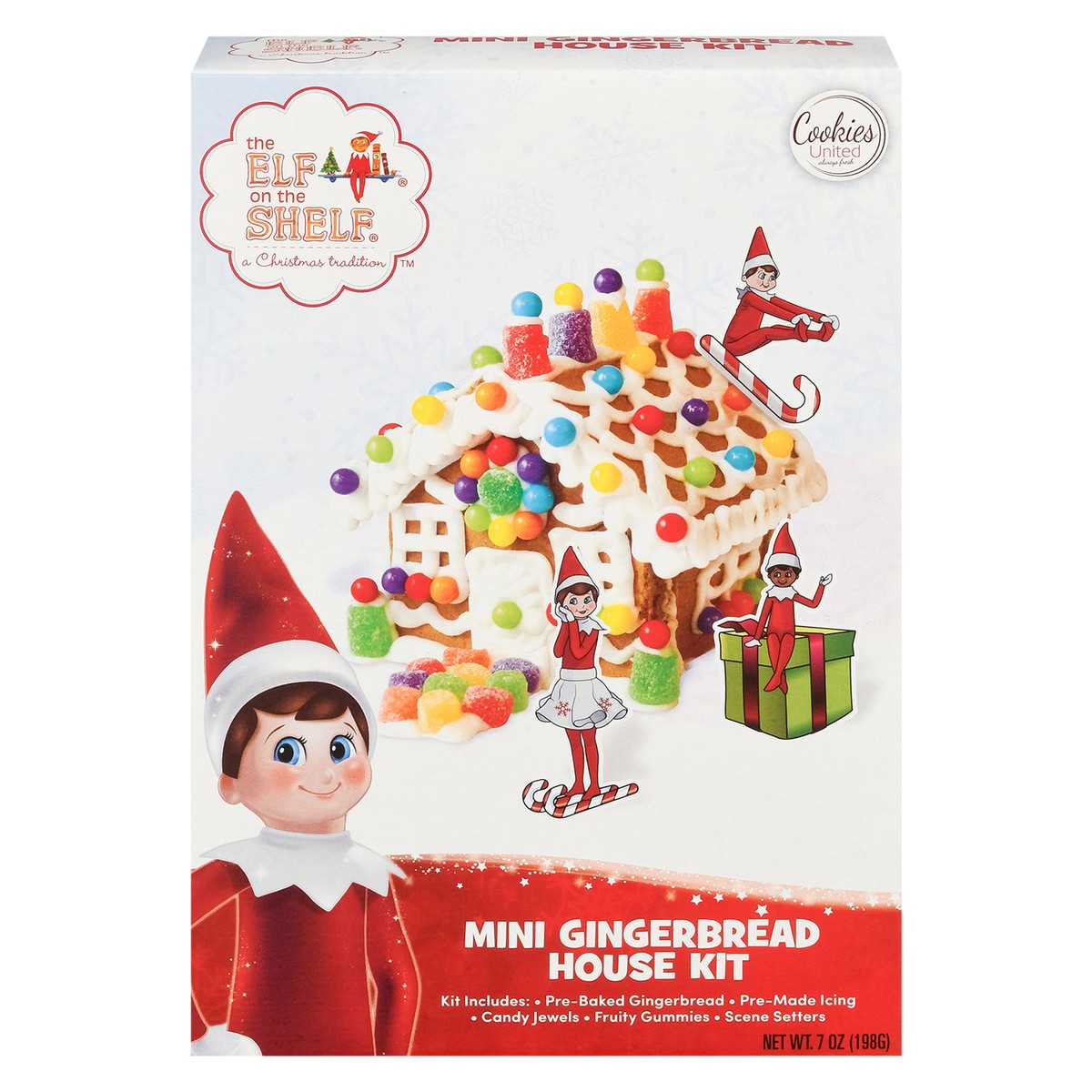 slide 1 of 9, Cookies United Mini Elf on The Shelf Gingerbread House Kit, 1 ct
