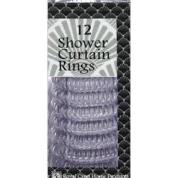 Royal Crest Shower Curtain Rings - Clear