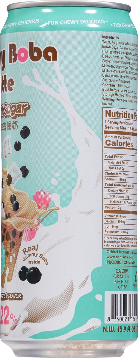 slide 6 of 13, O's Bubble Gummy Brown Sugar Boba Latte 15.9 fl oz, 15.9 fl oz