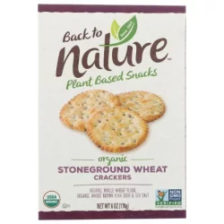 Back To Nature Organic Stoneground Wheat Crackers