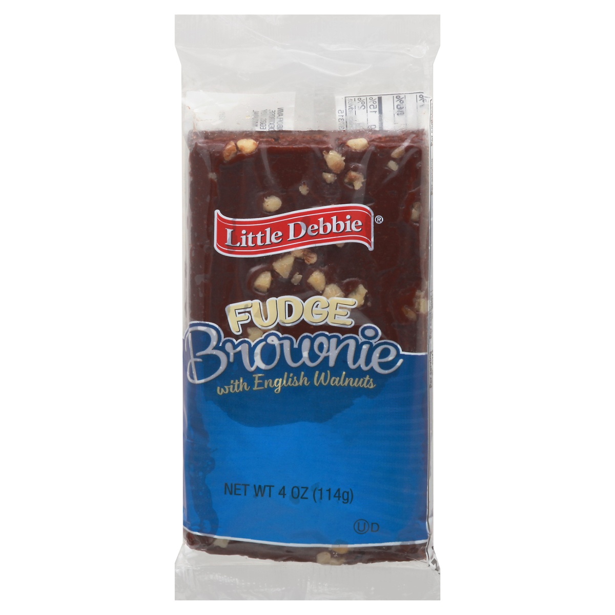 slide 1 of 1, Little Debbie Fudge with English Walnuts Brownie 4 oz, 4 oz