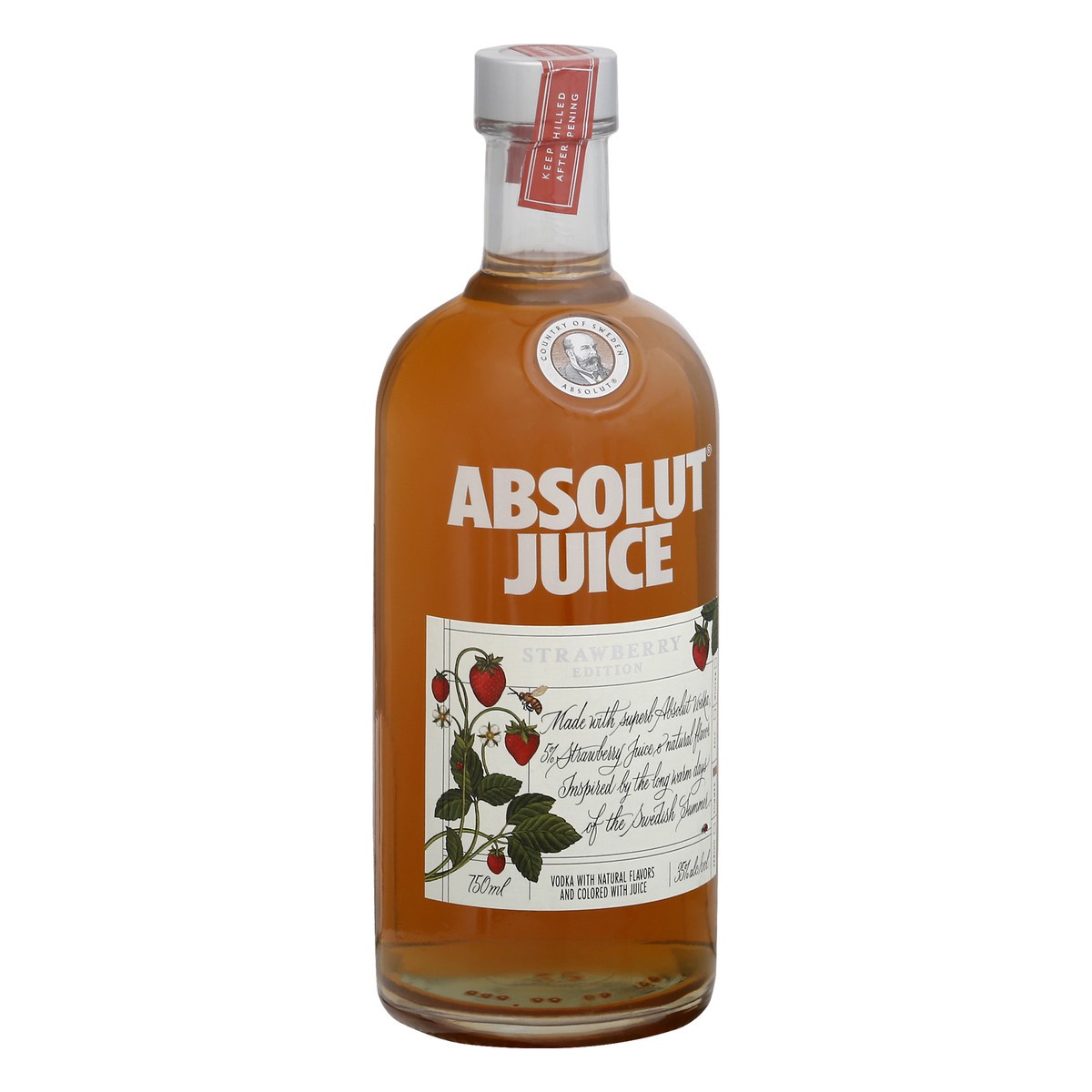 slide 4 of 9, Absolut Vodka Strawberry Juice, 750 ml