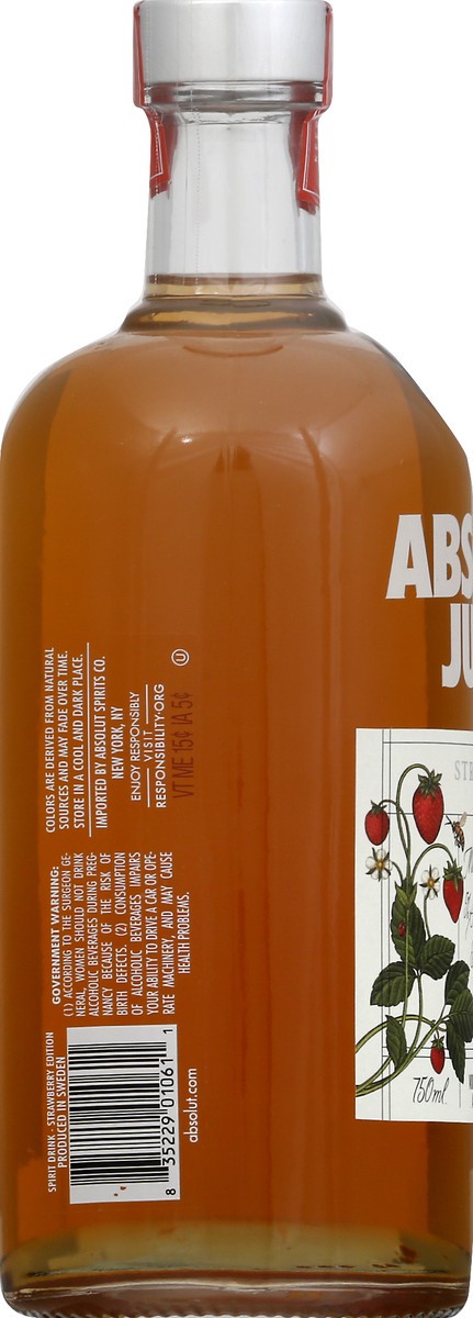 slide 7 of 9, Absolut Vodka Strawberry Juice, 750 ml