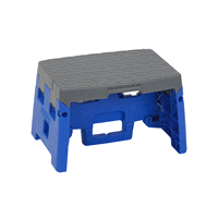 slide 4 of 9, Cosco 1-Step Folding Step Stool - Blue/Gray, 1 ct