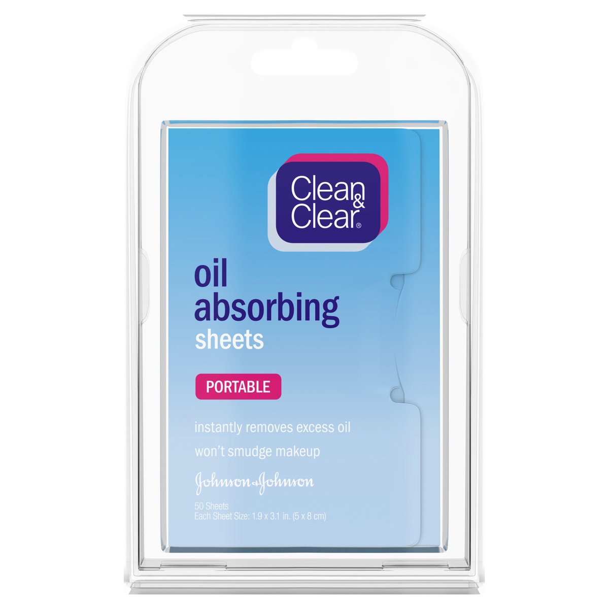 slide 6 of 8, Clean & Clear Oil Absorbing Facial Sheets, Portable Blotting Papers for Face & Nose, Blotting Sheets for Oily Skin to Instantly Remove Excess Oil & Shine, Absorbing Blotting Papers, 50 ct
