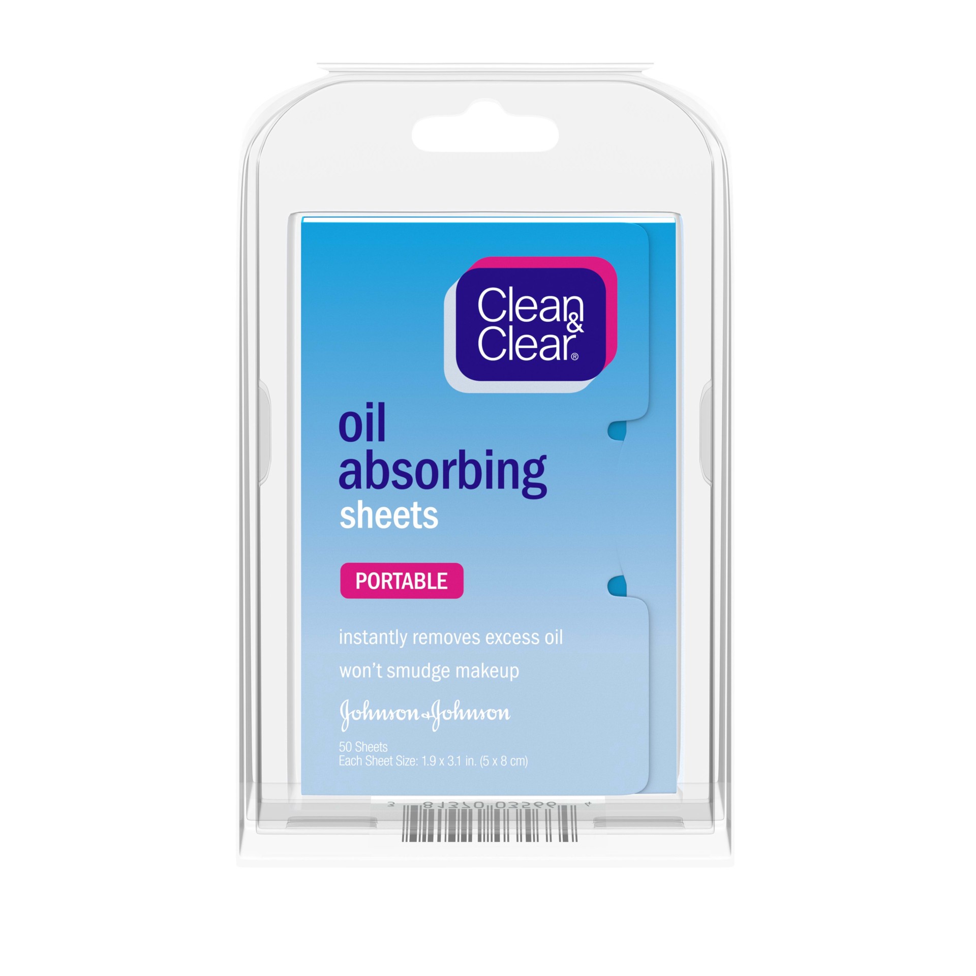 slide 1 of 8, Clean & Clear Oil Absorbing Facial Sheets, Portable Blotting Papers for Face & Nose, Blotting Sheets for Oily Skin to Instantly Absorb & Remove Excess Oil & Help Reduce Shine, 50 ct, 50 ct