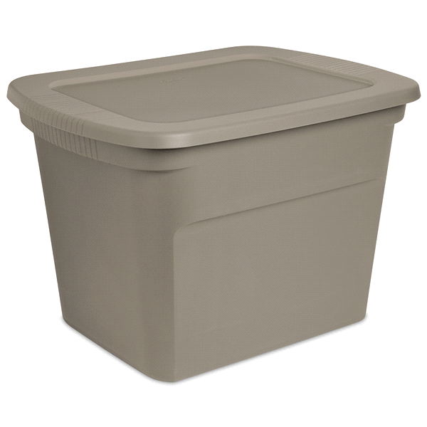 slide 1 of 1, Sterilite Storage Tote Hazelwood Box and Lid, 18 gal