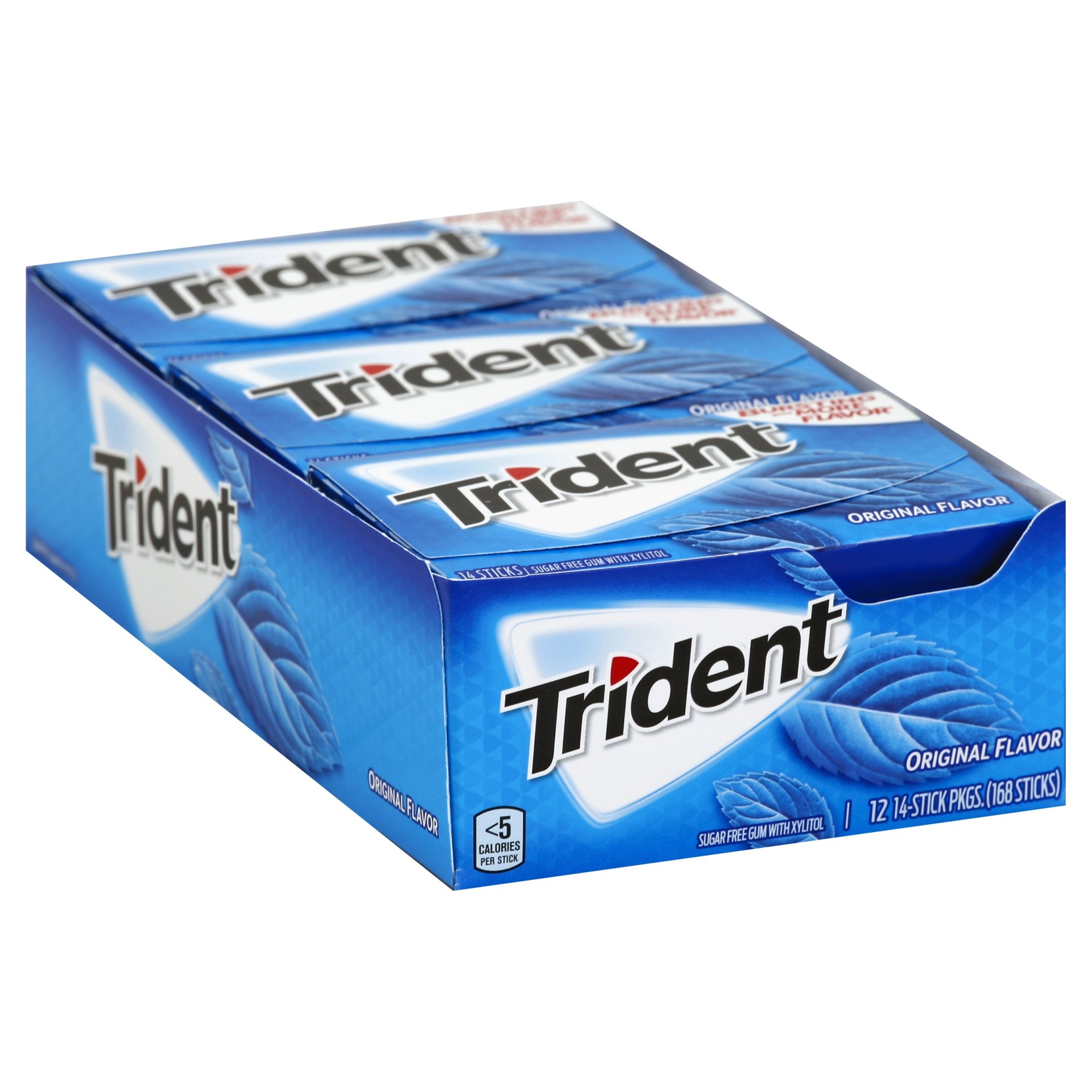 Trident Original Flavor Sugar Free Gum With Xylitol 1214 Ct Packs 14