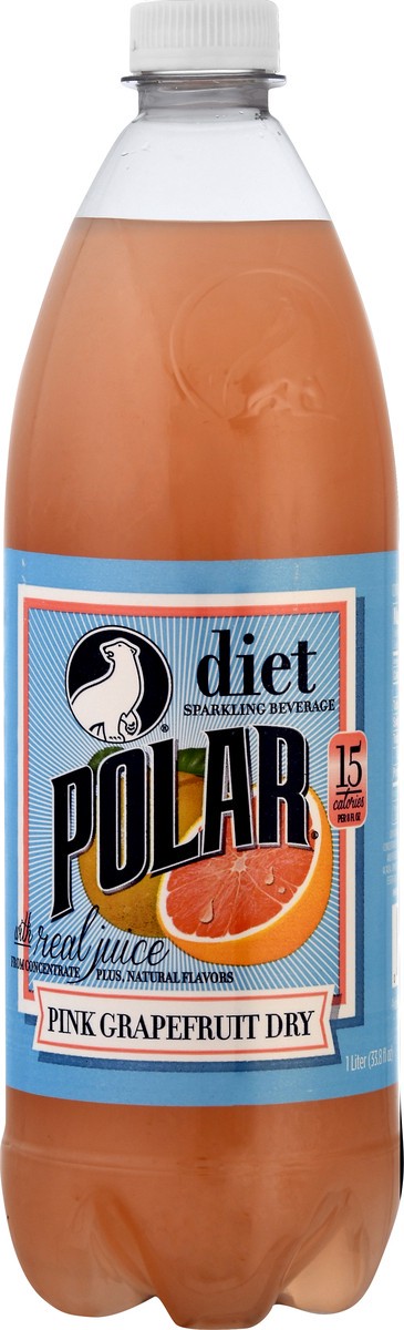 slide 6 of 13, Polar Dry Soda Pink Grapefruit Diet - 1 l, 1 l