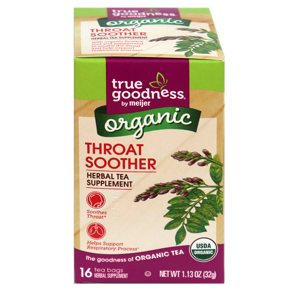 slide 1 of 5, True Goodness Organic Throat Relief Tea, 1.13 oz