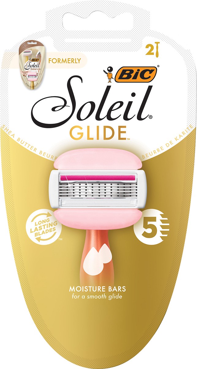 slide 2 of 3, BIC Soleil Glide 5-Blade Women's Disposable Razors - 2ct, 2 ct