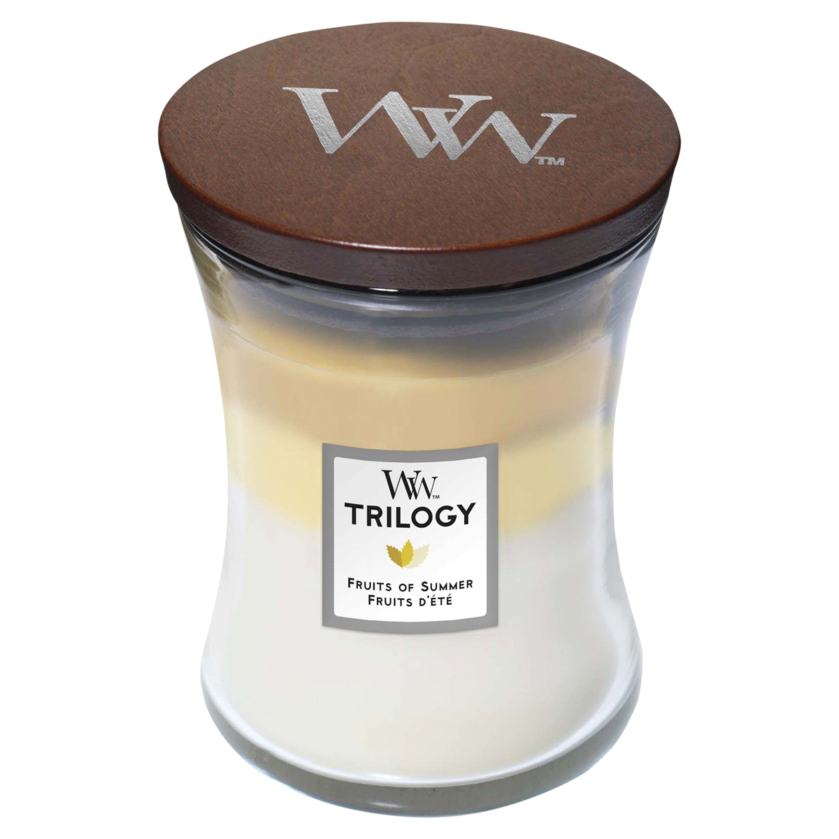 slide 1 of 1, WoodWick Trilogy Fruits of Summer Medium Jar Candle, 1 ct