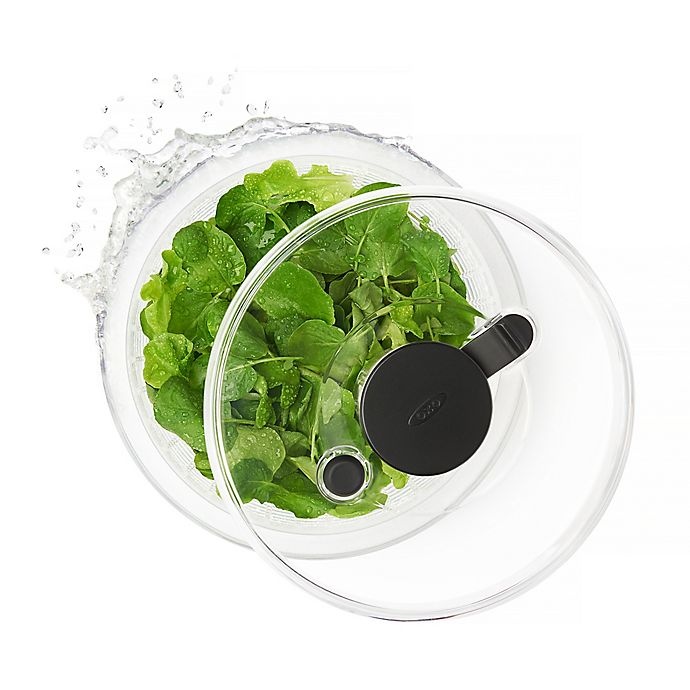 slide 4 of 9, OXO Good Grips Little Salad And Herb Spinner - Clear, 8 in x 8 in x 7 in