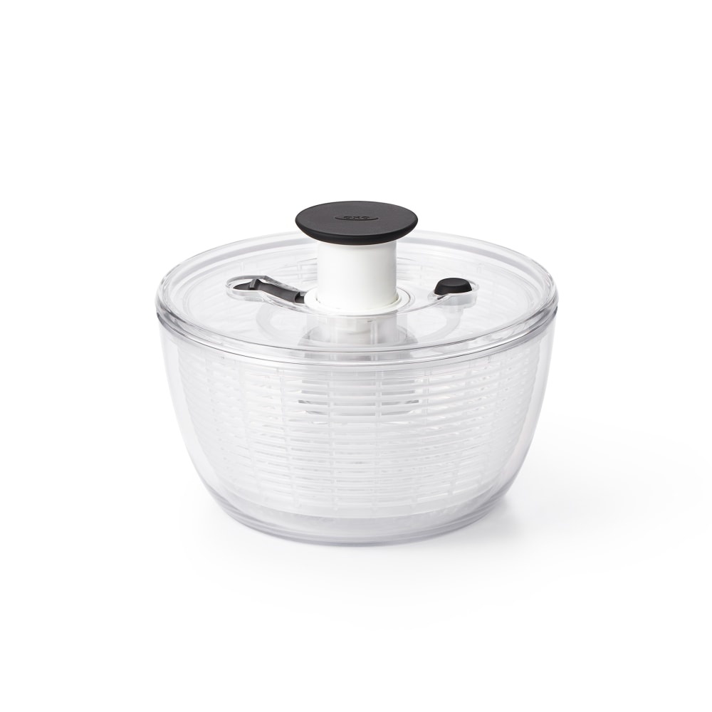 slide 1 of 9, OXO Good Grips Little Salad And Herb Spinner - Clear, 8 in x 8 in x 7 in
