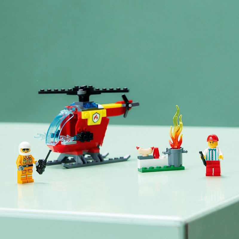 slide 2 of 6, LEGO City Fire Helicopter Preschool Toy 60318, 1 ct