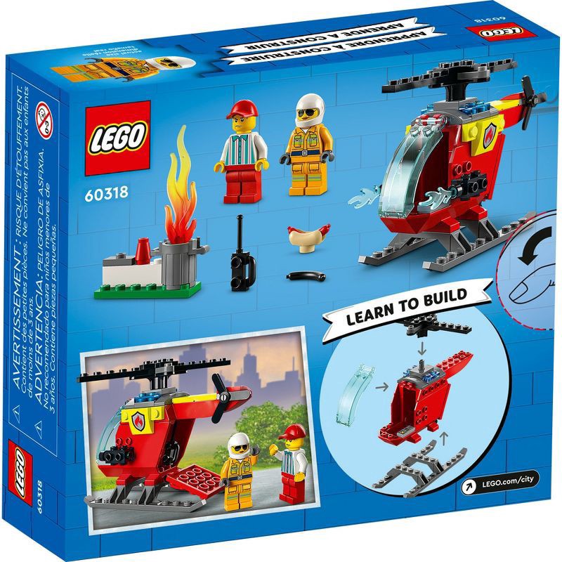 slide 4 of 6, LEGO City Fire Helicopter Preschool Toy 60318, 1 ct