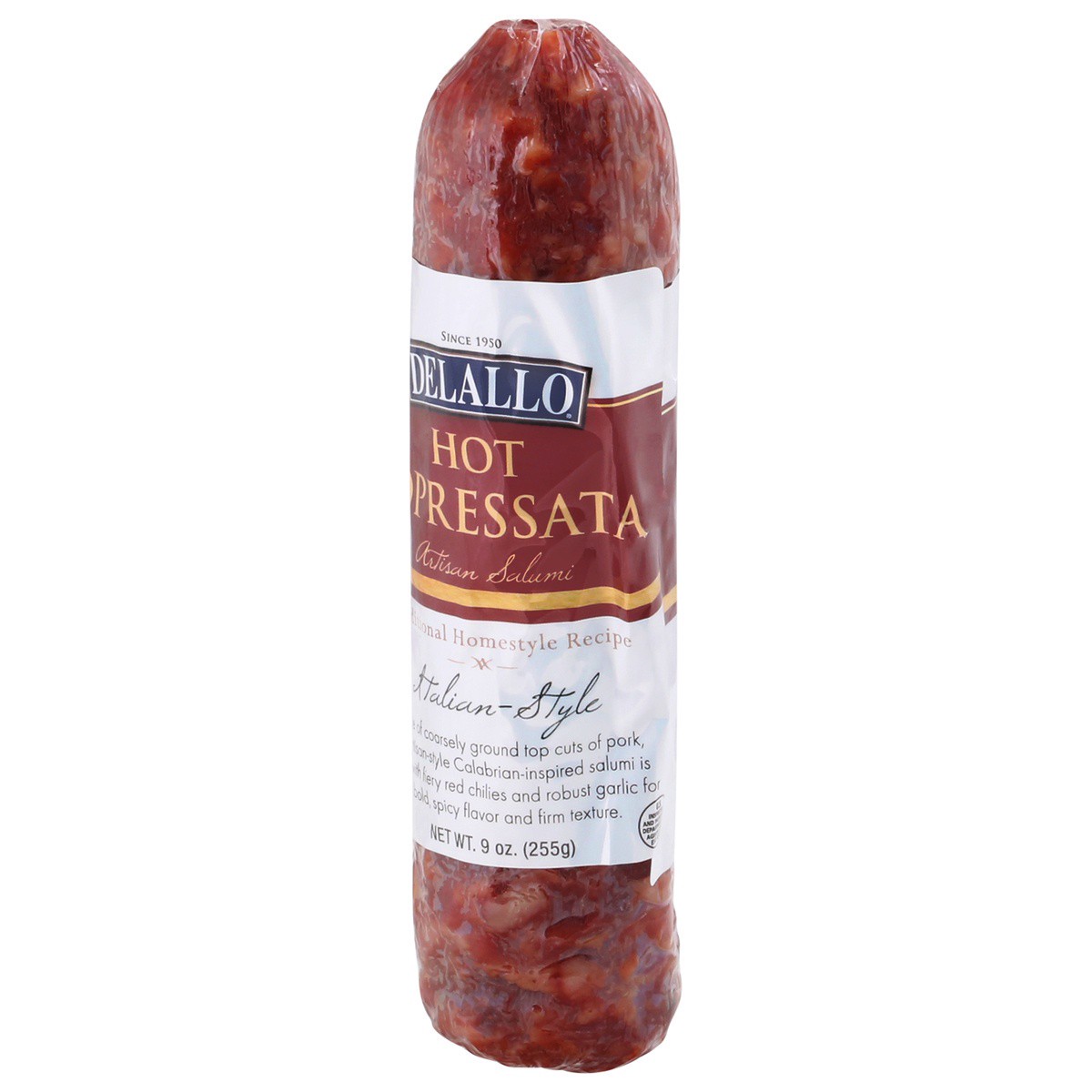 slide 9 of 9, Delallo Hot Sopressata - 9 Oz, 9 oz