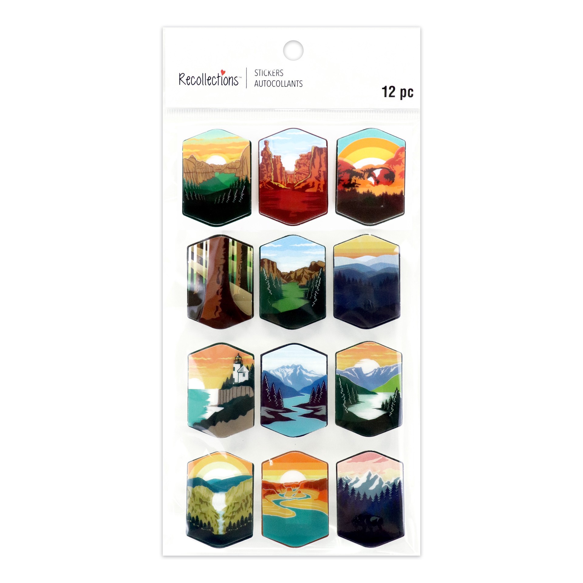 slide 4 of 4, National Park Dimensional Stickers By Recollections, 7 in x 4.26 in