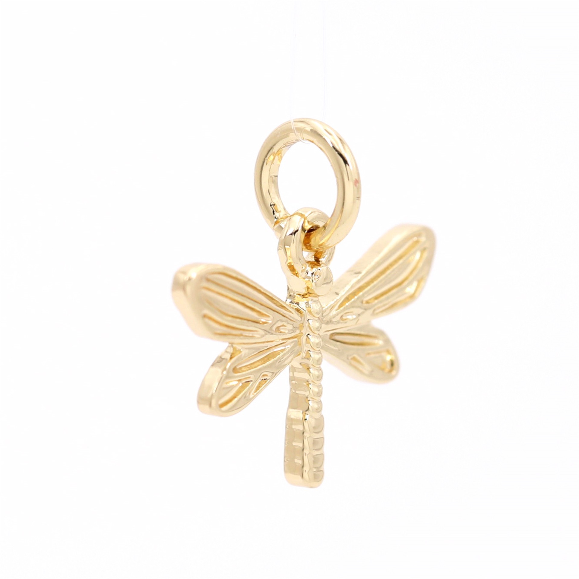 slide 2 of 6, 14k Gold Plated Dragonfly Charm By Bead Landing, 0.66 in x 0.69 in x 0.08 in