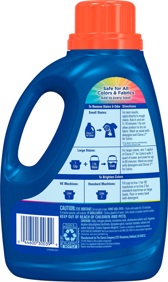 slide 7 of 7, Clorox 2 for Colors -in-Laundry Original Scent Additive, 66 fl oz