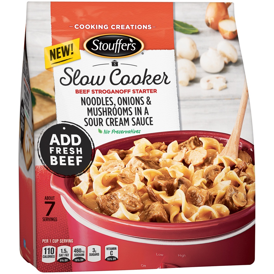 slide 1 of 1, Stouffer's Slow Cooker Beef Stroganoff Starter, 26 oz