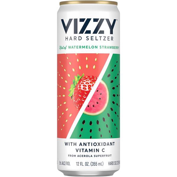 slide 1 of 1, Vizzy Hard Seltzer Watermelon Strawberry, 12 fl oz