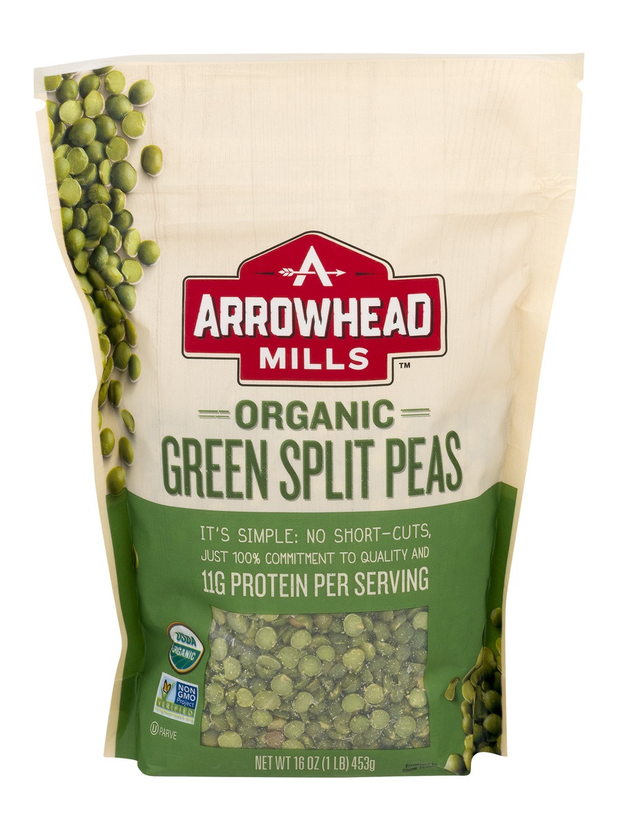 slide 1 of 1, Arrowhead Mills Organic Green Split Peas, 16 oz