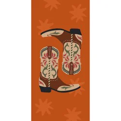 Destination Holiday Summer Beach Towel - Orange Boots