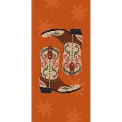 Destination Holiday Summer Beach Towel - Orange Boots