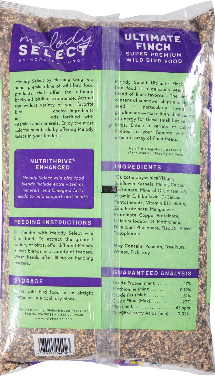 slide 6 of 9, Morning Song Melody Select Super Premium Ultimate Finch Wild Bird Food 5 lb, 5 lb
